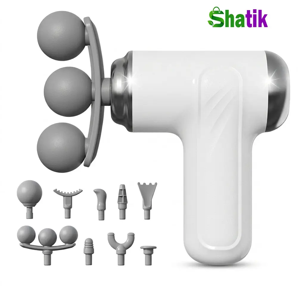 3 Head Fascia Massage Gun With 9 Different Heads
